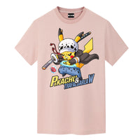 Thumbnail for Pikachu Trafalgar Law Anime Graphic Tee - FIHEROE.