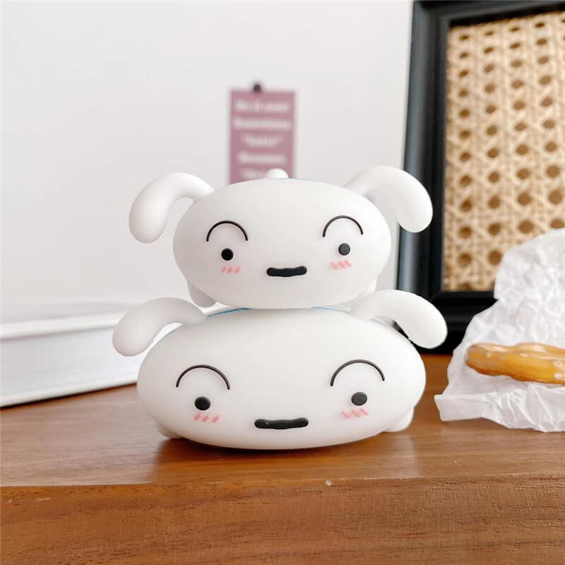 Cute Little White Dog Silicone Anime Airpods Case - FIHEROE.