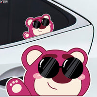 Thumbnail for Strawberry Bear Cartoon Peeker Anime Car Stickers - FIHEROE.