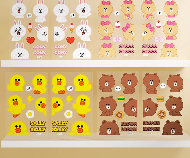 LINE Friends Character Sticker Brown - tokopie