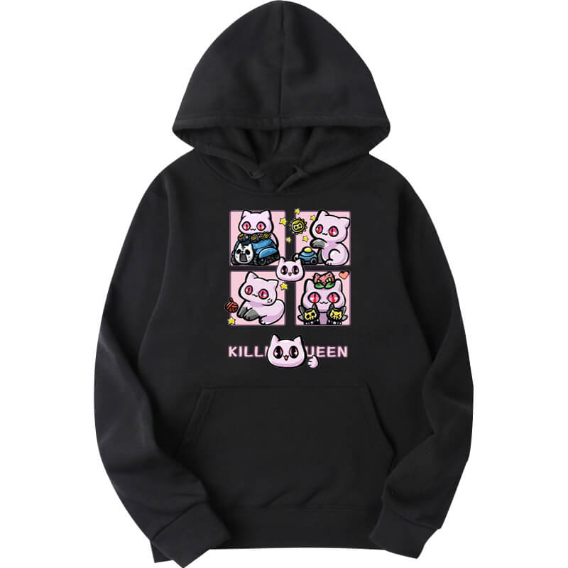 Kawaii Cat Killer Queen JJBA Anime Hoodie FIHEROE