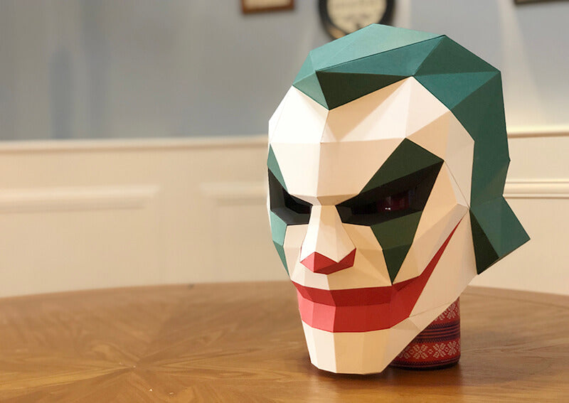 Villainous Jester Clown Face Origami Mask - FIHEROE.