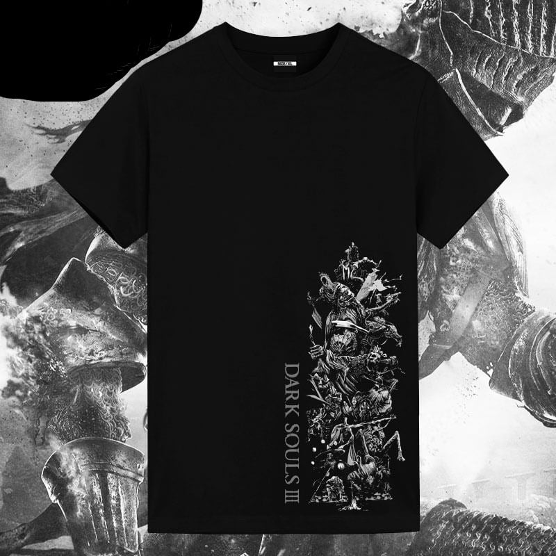 Dark Souls Gaming Black Anime Graphic Tee - FIHEROE.