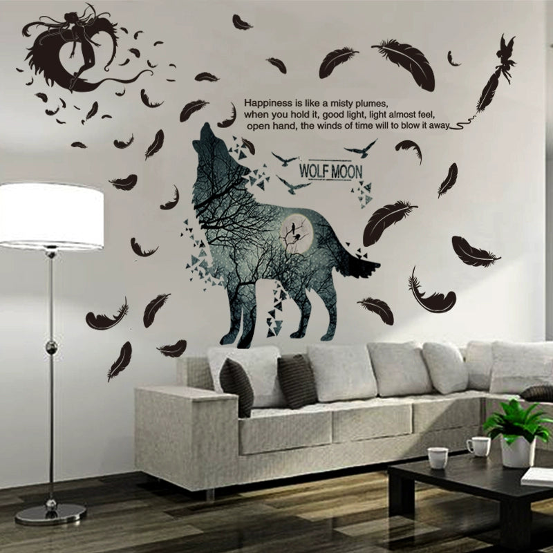 Howling Wolf Totem Wall Decoration Stickers