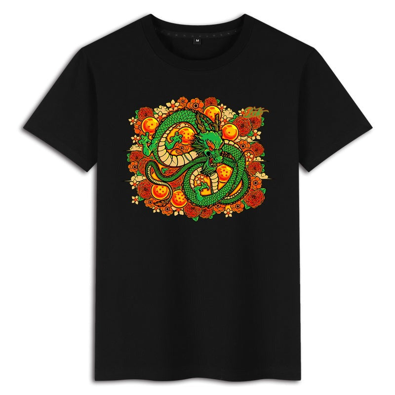 Dragon Ball Shenron Roses Anime Graphic Tee - FIHEROE.