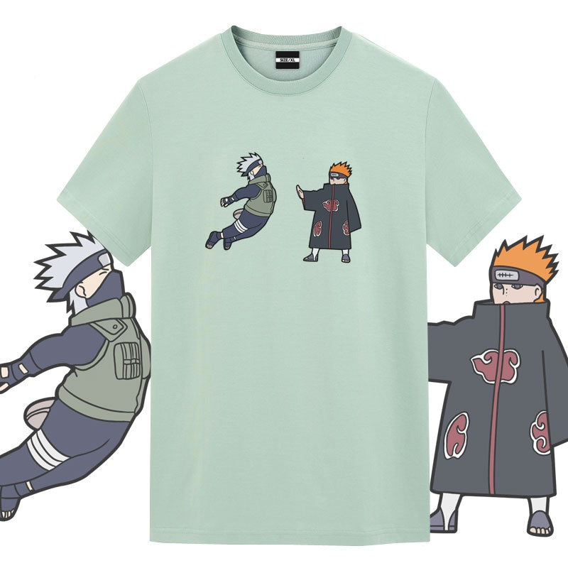 Utee Kakashi Vs Pain Naruto Anime Graphic Tee - FIHEROE.