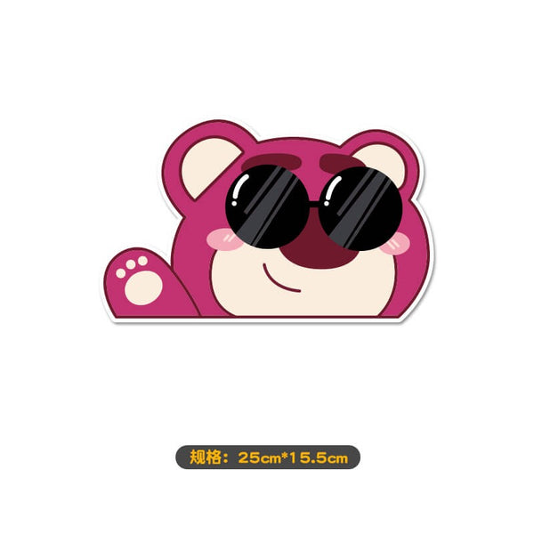 Strawberry Bear Cartoon Peeker Anime Car Stickers - FIHEROE.