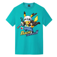Thumbnail for Pikachu Trafalgar Law Anime Graphic Tee - FIHEROE.