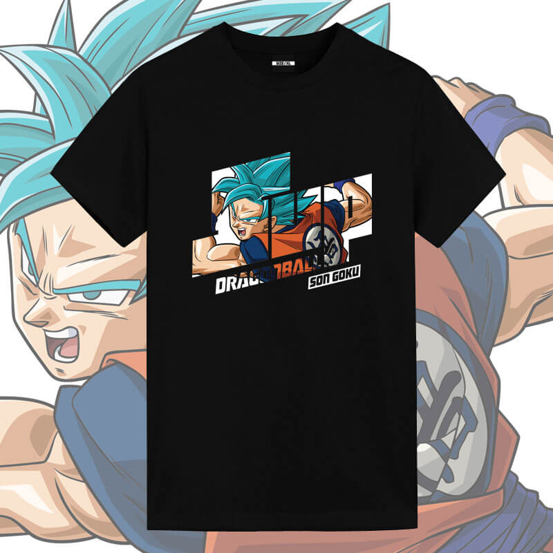 Dragon Ball Super Saiyan Blue Anime Shirts - FIHEROE.