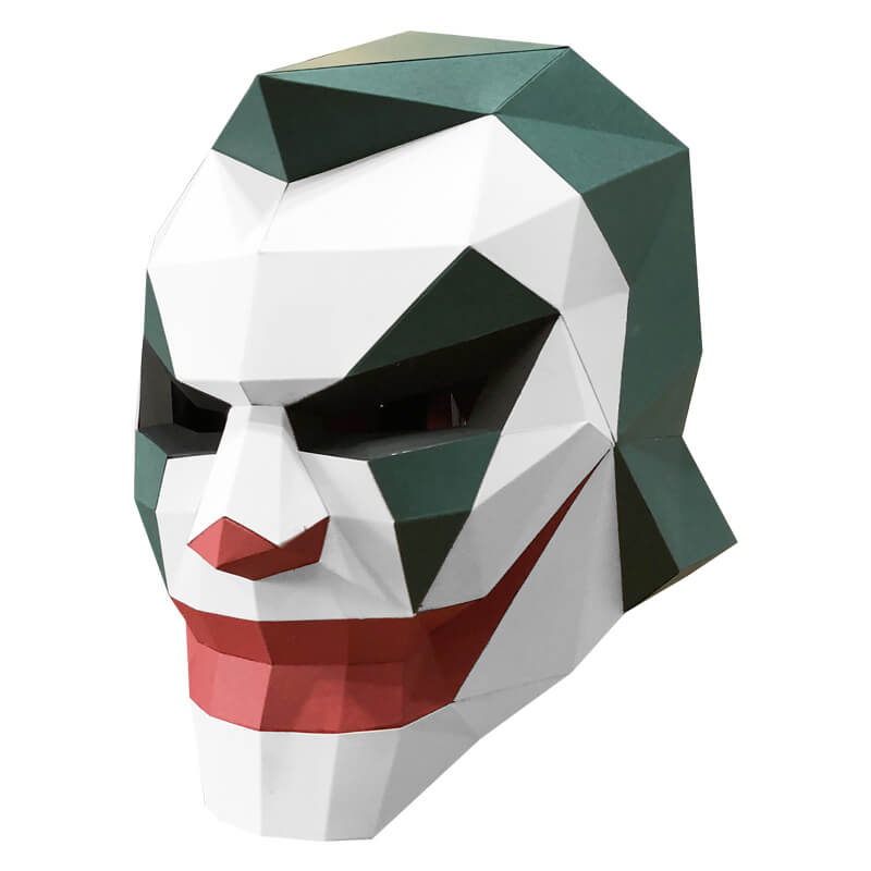 Villainous Jester Clown Face Origami Mask - FIHEROE.