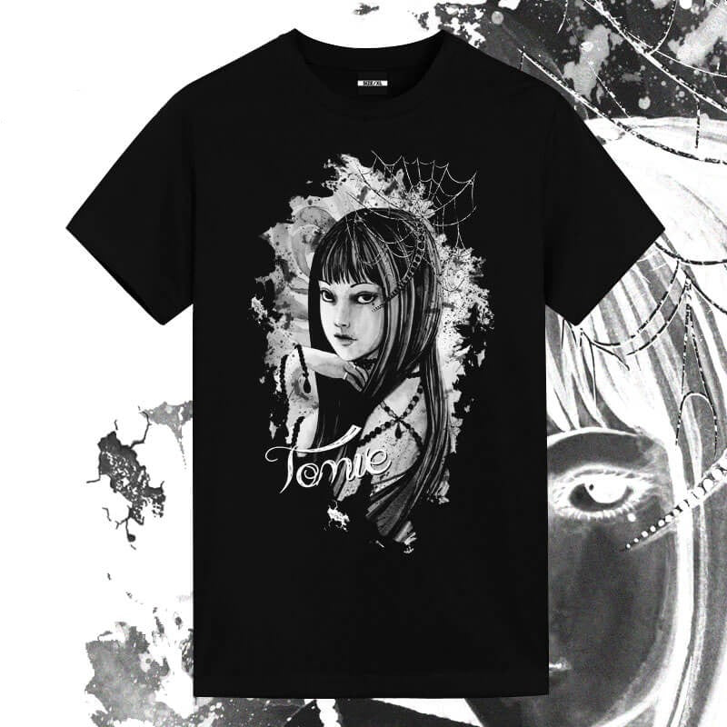 Junji Ito Tomie Black Anime Graphic Tee - FIHEROE.