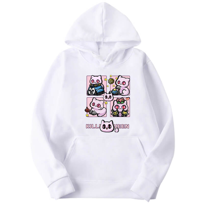 Kawaii Cat Killer Queen JJBA Anime Hoodie FIHEROE