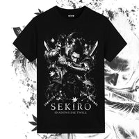 Thumbnail for Dark Souls Sekiro Black Anime Graphic Tee - FIHEROE.