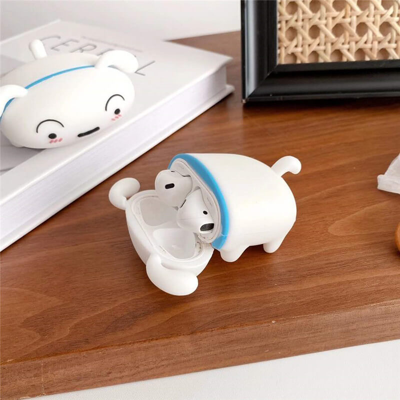 Cute Little White Dog Silicone Anime Airpods Case - FIHEROE.