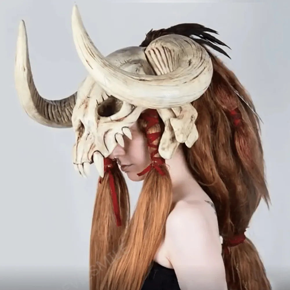 Arrancar Style Bull Head Animal Skull Mask - FIHEROE.