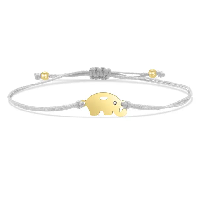 Cute Elephant Animal Totem Rope Charm Bracelet