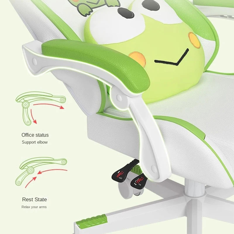 Kawaii Frog Art Ergonomic Anime Gaming Chair - FIHEROE.