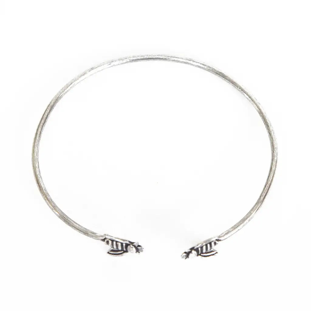 Bee Animal Bracelet Silver Cuff Jewelry - FIHEROE.