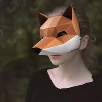 Thumbnail for Fox 3D Half Face Origami Anime Mask - FIHEROE.