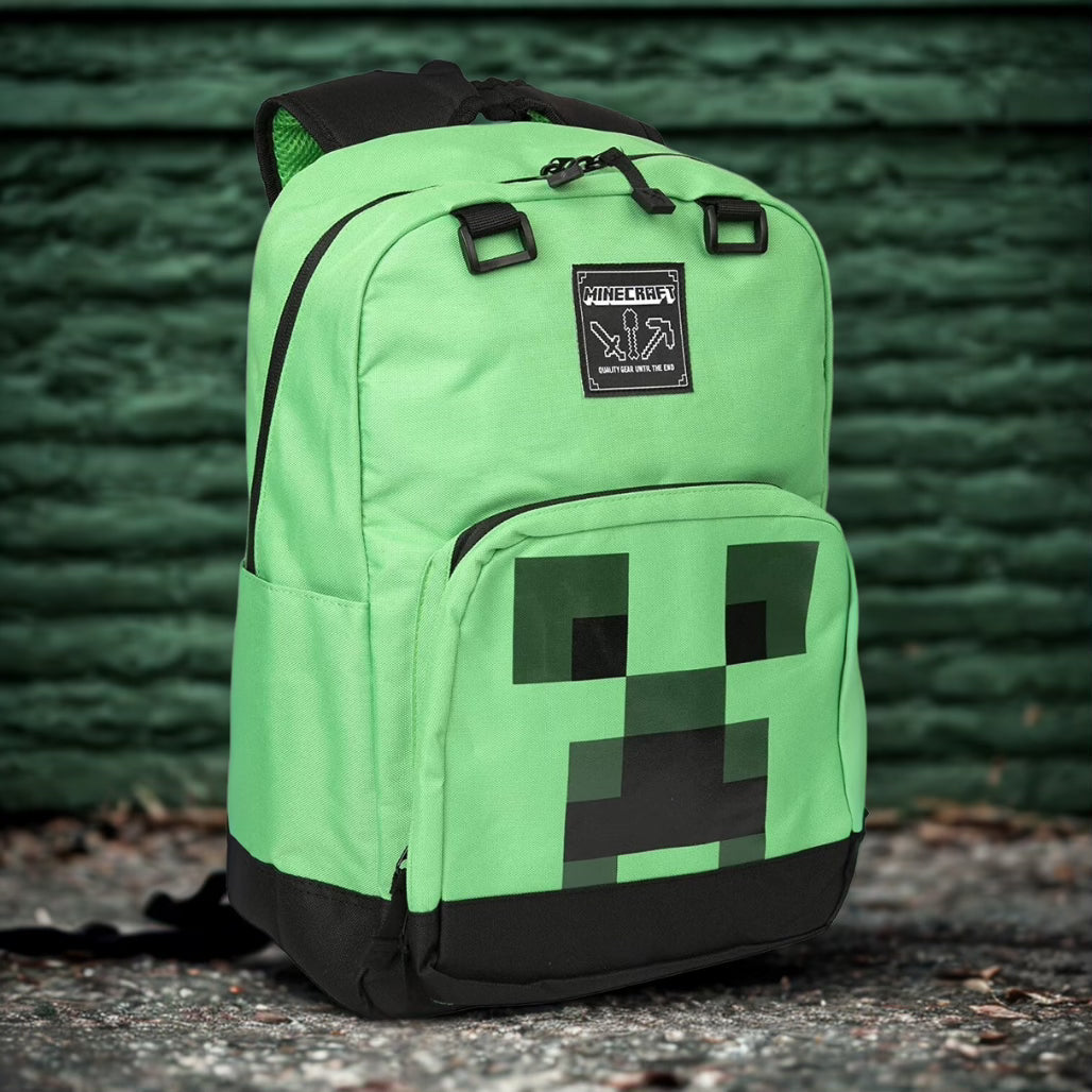 Minecraft Creeper Big Face Backpack School Bag – FIHEROE.
