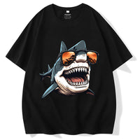 Thumbnail for Cool Shark in Shades Anime Graphic Tee - FIHEROE.