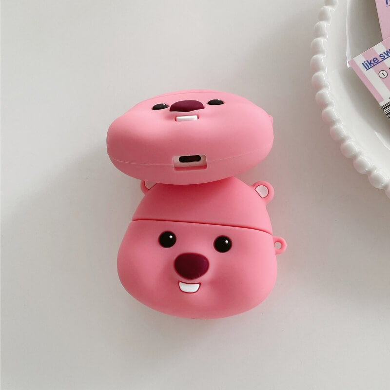 Cute Ruby Little Beaver Anime Airpods Case - FIHEROE.