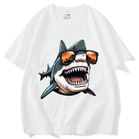 Thumbnail for Cool Shark in Shades Anime Graphic Tee - FIHEROE.