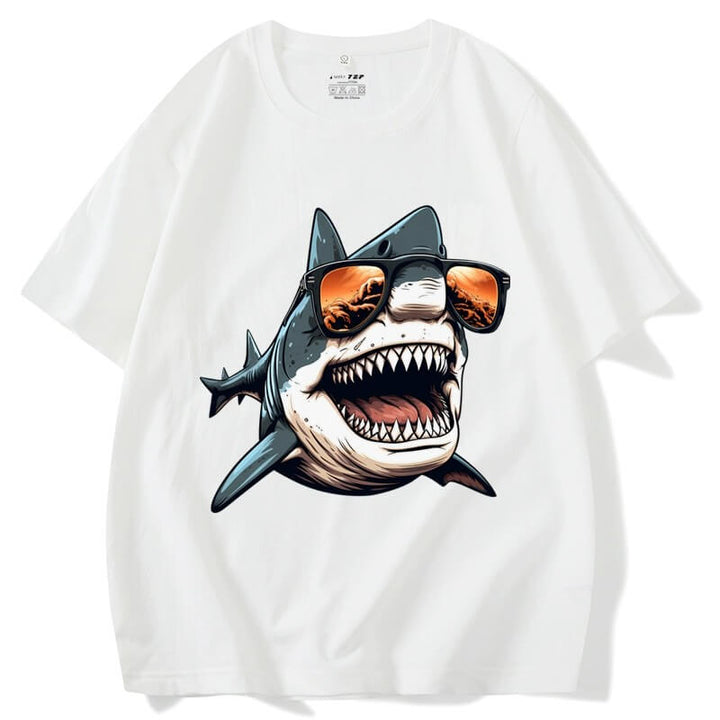 Cool Shark in Shades Anime Graphic Tee
