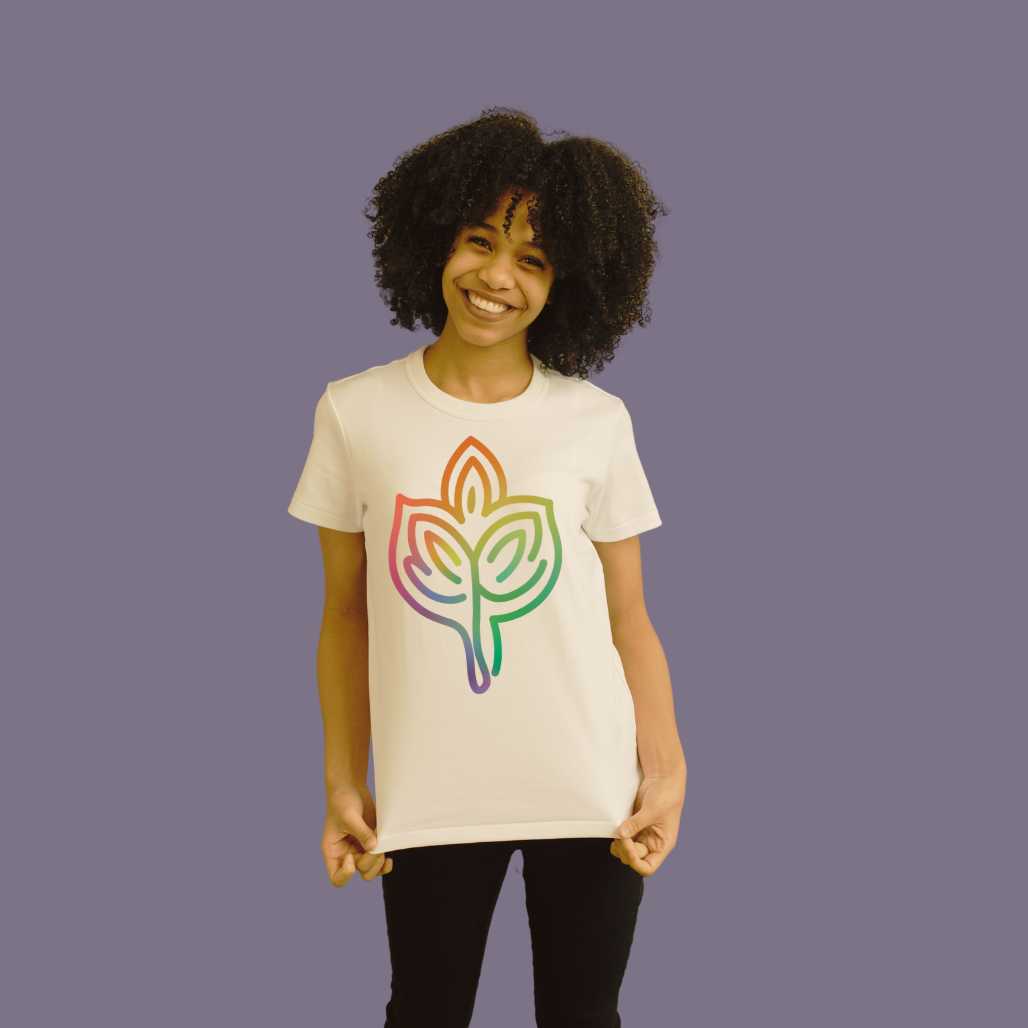 Plant Totem Vibrant Leaf Graphic Tee