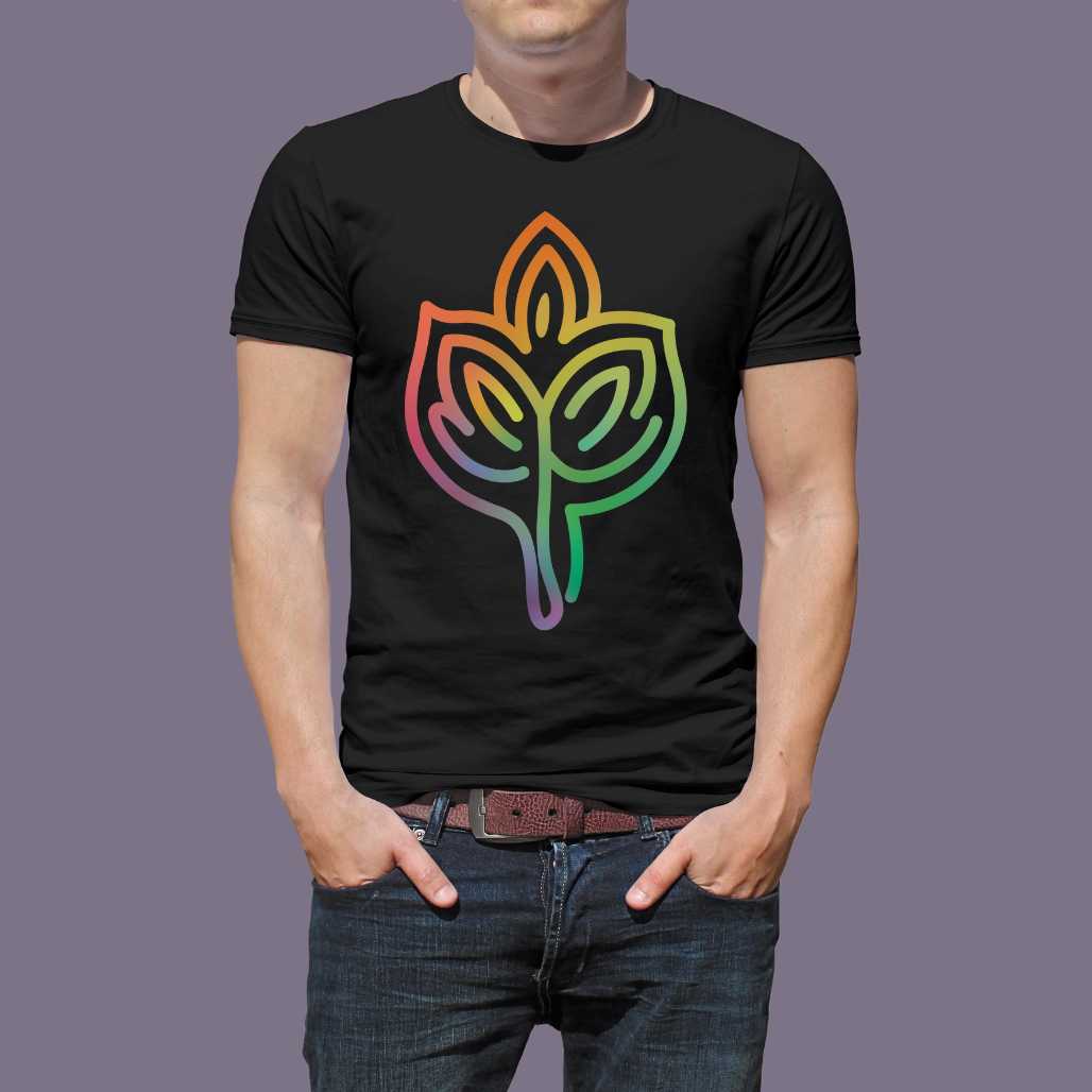 Plant Totem Vibrant Leaf Graphic Tee