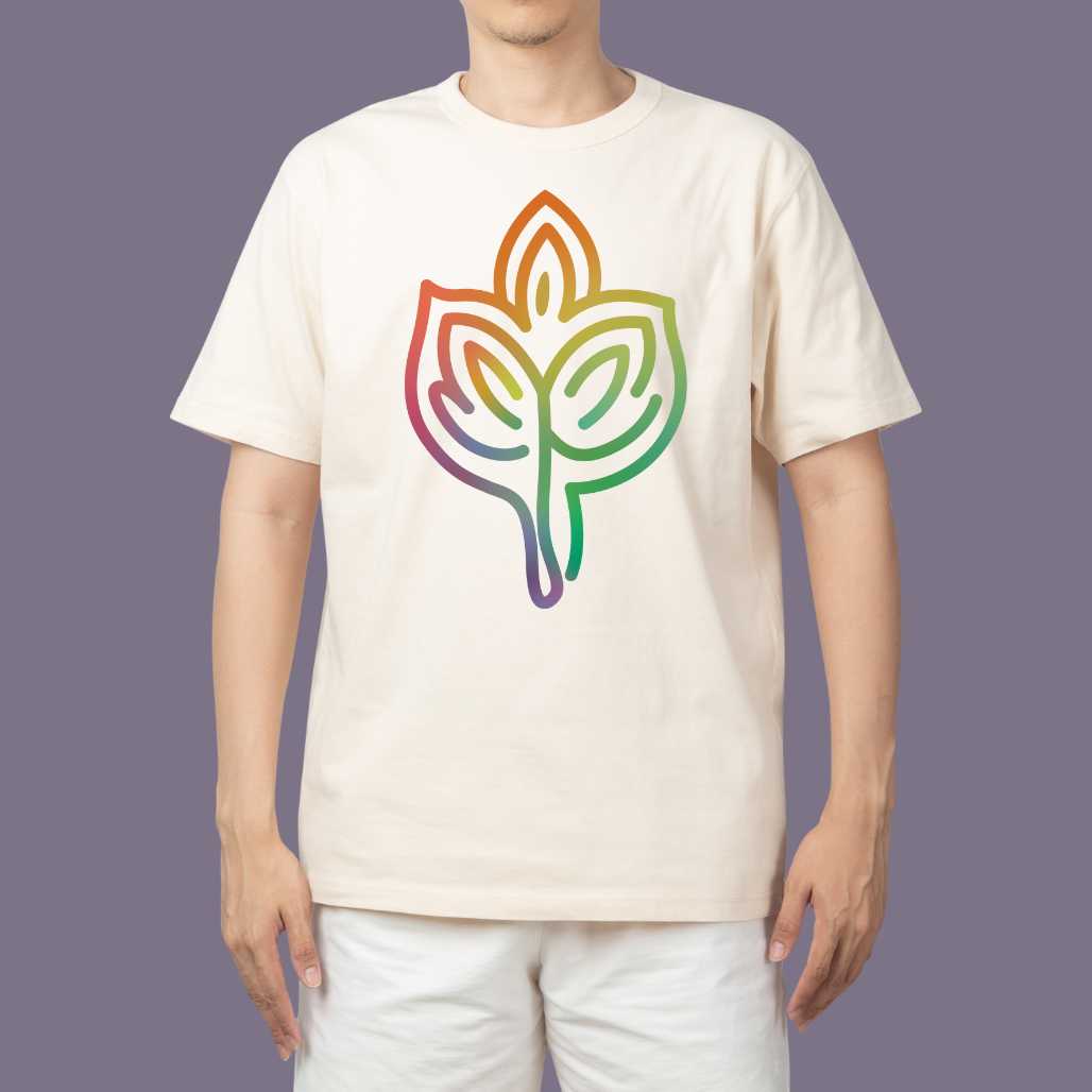 Plant Totem Vibrant Leaf Graphic Tee