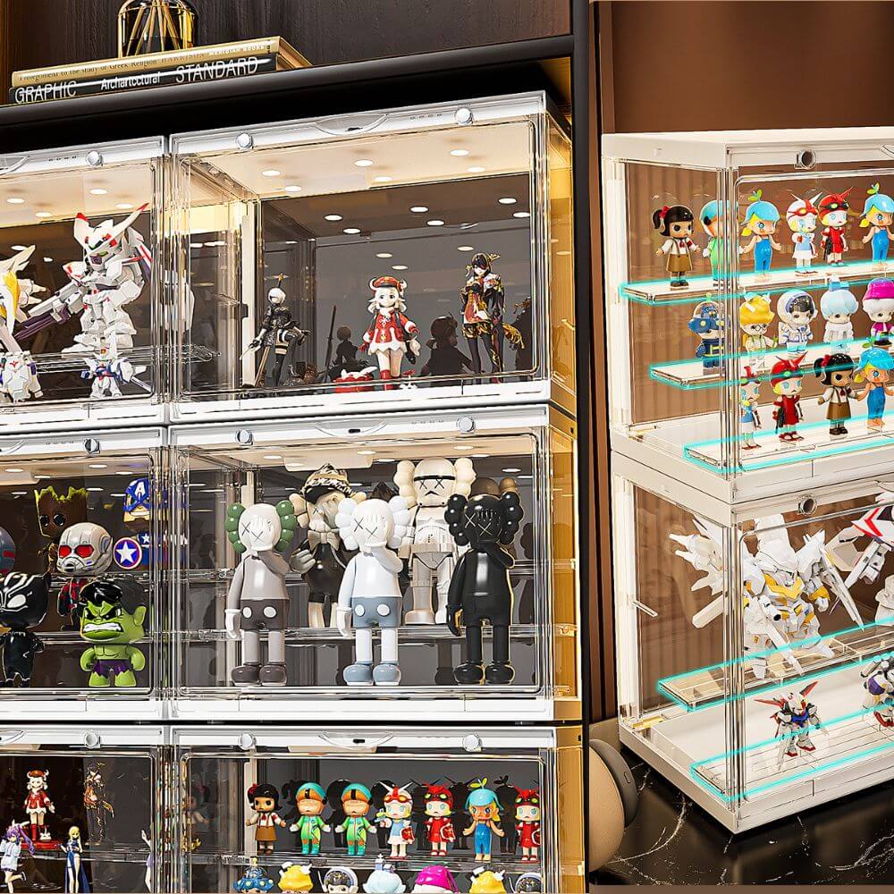 Stackable Lit LED Display Case for Anime Figures FIHEROE.
