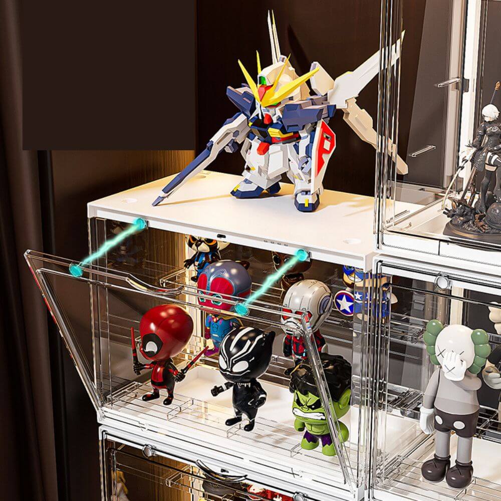 Stackable Lit LED Display Case for Anime Figures FIHEROE.