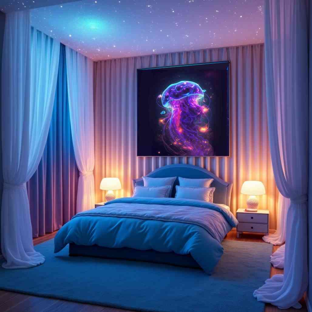 Animal Totem Jellyfish Vivid Canvas Wall Art