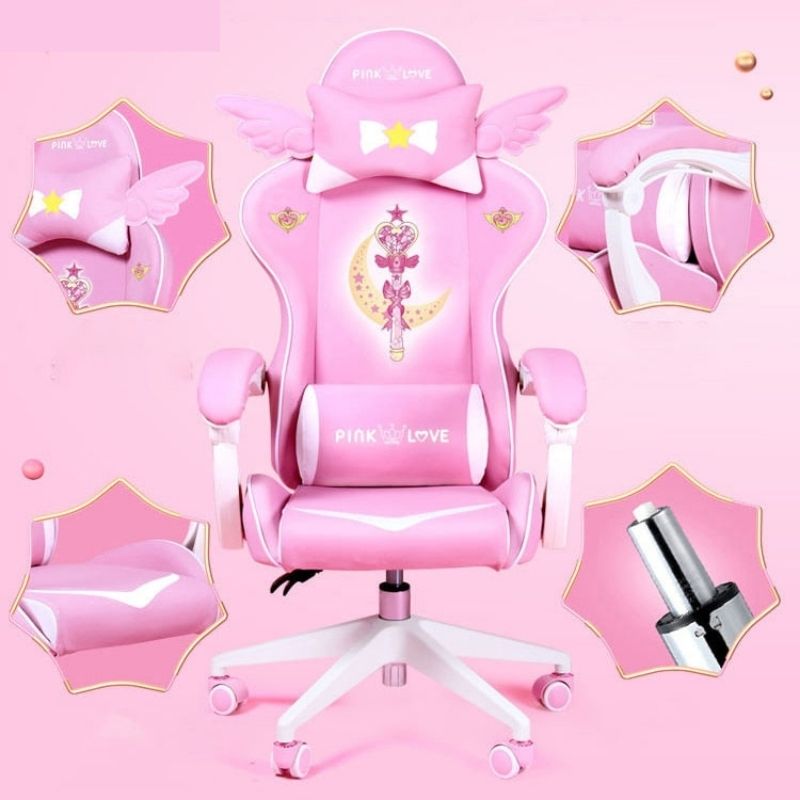 Kawaii Pink Love Anime Gaming Chair - Kawaii Fashion Shop | Cute Asian  Japanese Harajuku Cute Kawaii Fashion Clothing