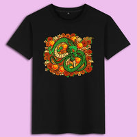 Thumbnail for Dragon Ball Shenron Roses Anime Graphic Tee - FIHEROE.