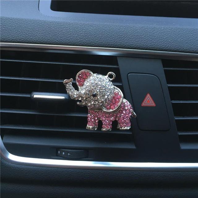 Anime Car Accessories Pink Elephant Bling - FIHEROE.