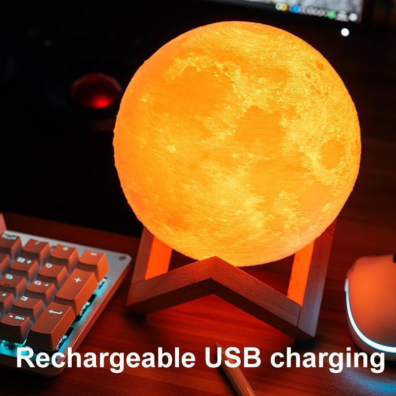 Anime Galaxy Moon Lamp 3D LED USB Night Light - FIHEROE.