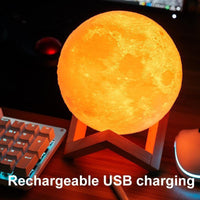 Thumbnail for Anime Galaxy Moon Lamp 3D LED USB Night Light - FIHEROE.