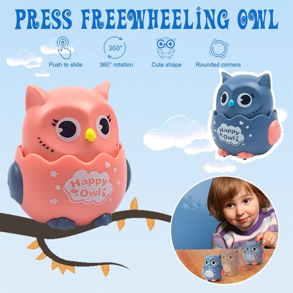 Owl Animal Totem Kids Push to Slide Rotating Toys - FIHEROE.