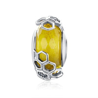 Thumbnail for Honeycomb Hideout Bee Jewelry Silver Beads - FIHEROE.
