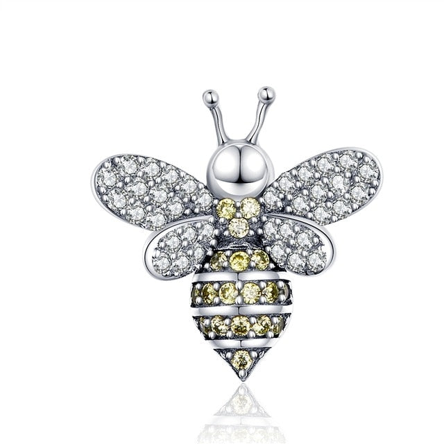Honeycomb Hideout Bee Jewelry Silver Beads - FIHEROE.