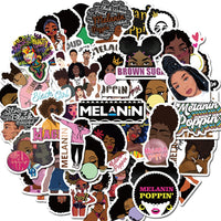 Thumbnail for BLM Melanin Poppin Anime Stickers - FIHEROE.