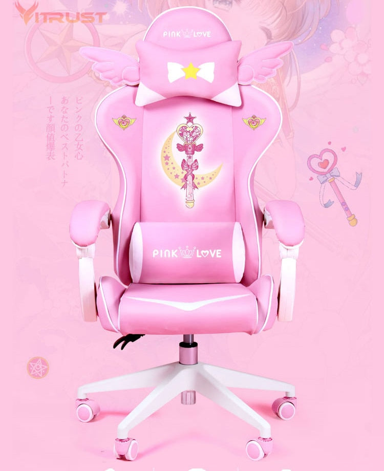 Cute Anime Princess Gaming Chair Ergonomic Seat - FIHEROE.