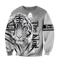 Thumbnail for The King White Tiger Graphic Print Animal Hoodies - FIHEROE.